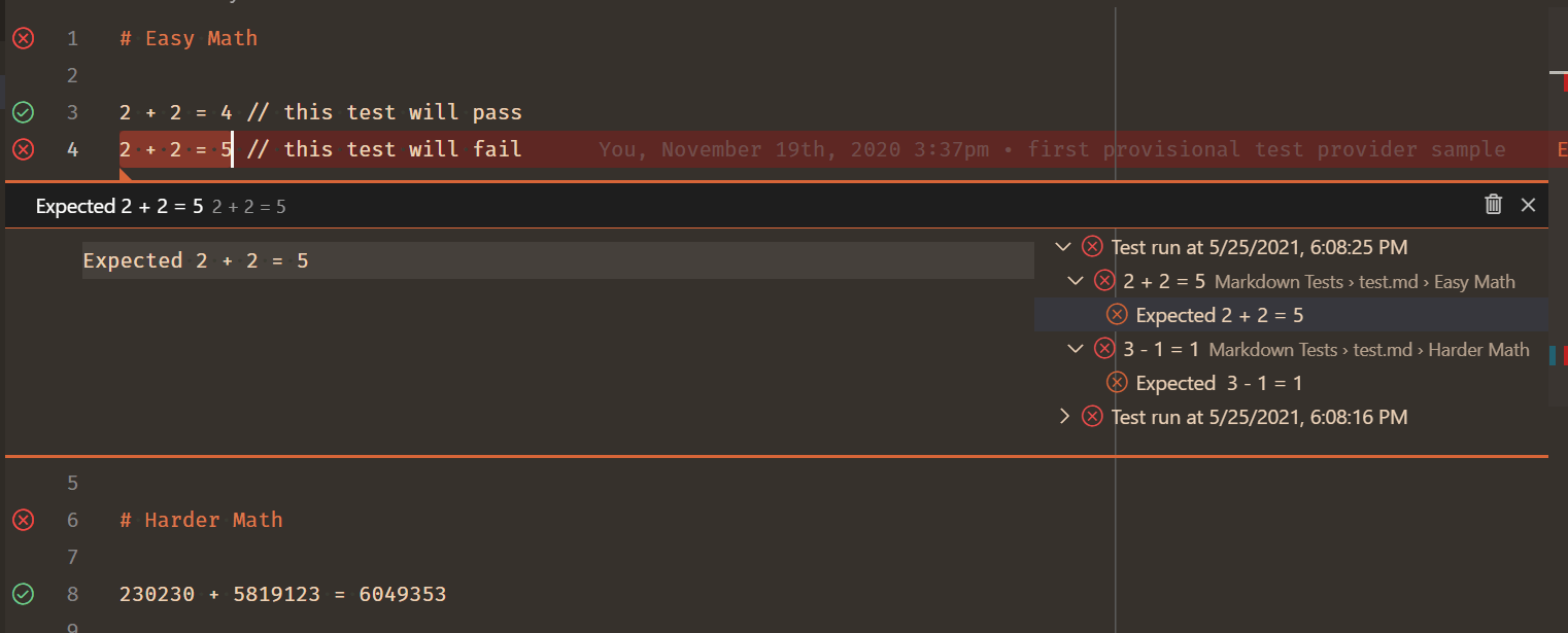 Bild einer Peek-Ansicht mit einem referenzartigen Baum auf der rechten Seite einer geteilten Ansicht